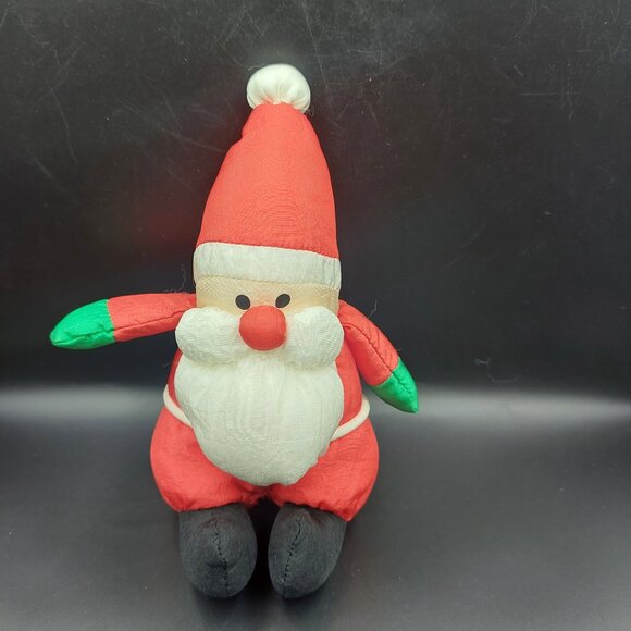 Vintage Soft Dreams Nylon Parachute 7.5" Santa Claus Christmas Plush Doll Toy - Picture 1 of 6